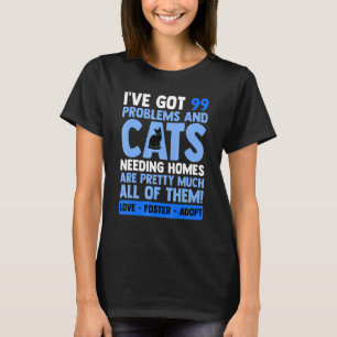 Kärlek Foster adopterar Rädda djuren-katt för att T Shirt