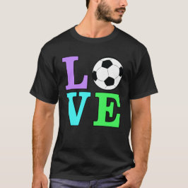 Kärlek Fotboll - Färgglad version 1 T Shirt