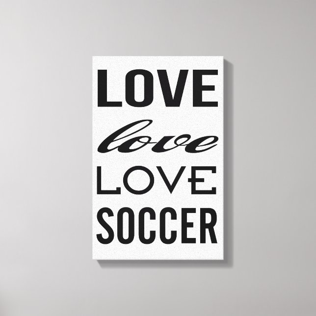 Kärlek Fotboll Galleri Inramad Canvas (Framsida)