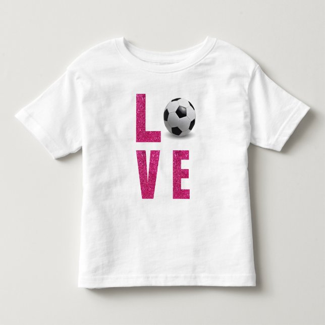 Kärlek Fotboll T Shirt (Framsida)