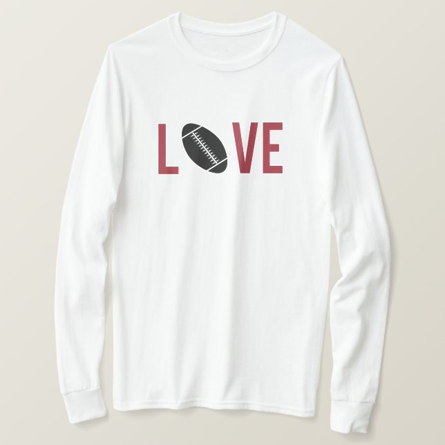 Kärlek Fotboll Tee Shirt (Design framsida)