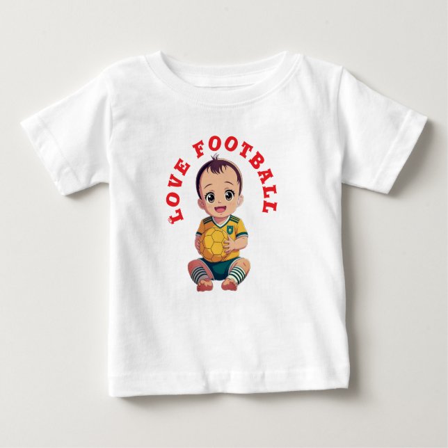 Kärlek-fotbollen T-Shirt Baby Bodykostym (Framsida)