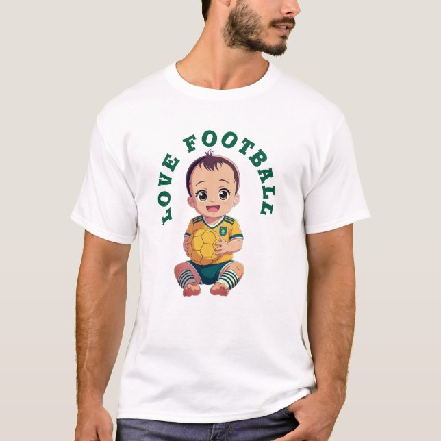 Kärlek-fotbollen T-Shirt Baby Bodykostym (Framsida)