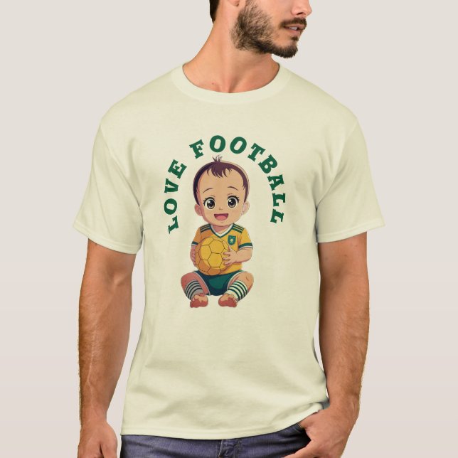 Kärlek-fotbollen T-Shirt Baby Bodykostym (Framsida)