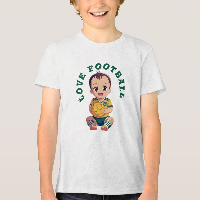 Kärlek-fotbollen T-Shirt Baby Bodykostym (Framsida)