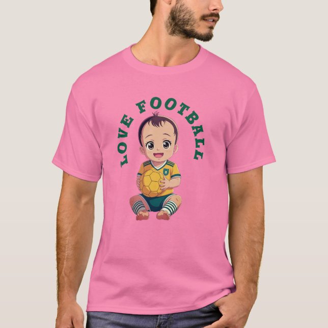 Kärlek-fotbollen T-Shirt Baby Bodykostym (Framsida)
