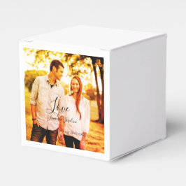 Kärlek fotoadd namn est. Datum år bröllop par Presentaskar