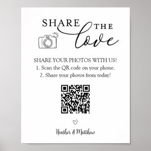Kärlek fotoalbum QR-kod Poster