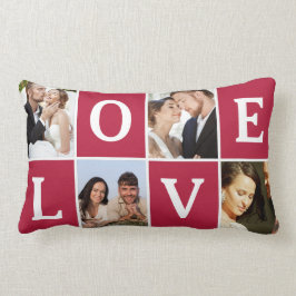 Kärlek Fotokollage Alla hjärtans dag Lumbarkudde