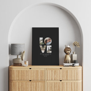 Kärlek fotomodern minimal presentsvartvitt för per canvastryck