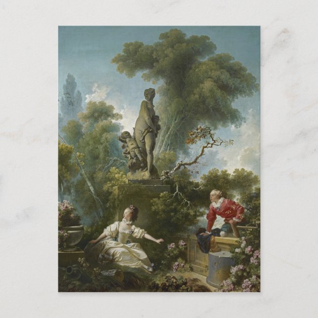 Kärlek: Fragonard Rendezvous Vykort (Framsida)