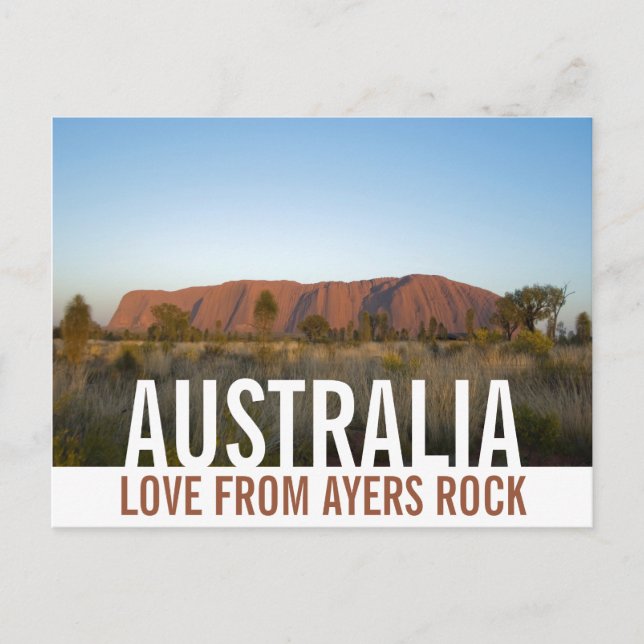 Kärlek från Australien Ayers Sten Uluru Vykort (Framsida)