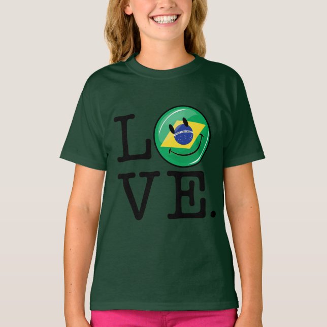 Kärlek från Brasilien Smilande Ansikte Tröja (Framsida)