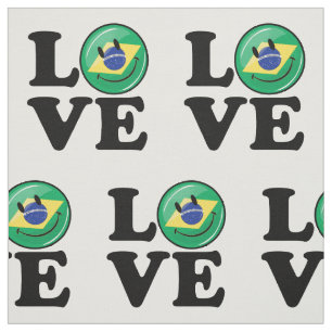 Kärlek från Brasilien som ler ansikte Tyg