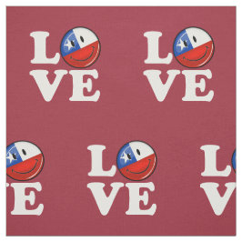 Kärlek från Chile som ler chilensk flagga Tyg