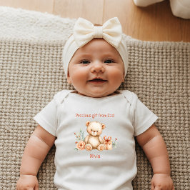 Kärlek från Gud Nalle Nyfödd T Shirt