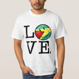 Kärlek från Guyana som ler Guyanese flagga T Shirt