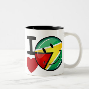 Kärlek från Guyana som ler Guyanese flagga Två-Tonad Mugg