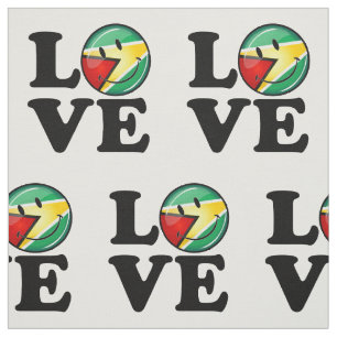Kärlek från Guyana som ler Guyanese flagga Tyg