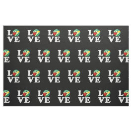 Kärlek från Guyana som ler Guyanese flagga Tyg