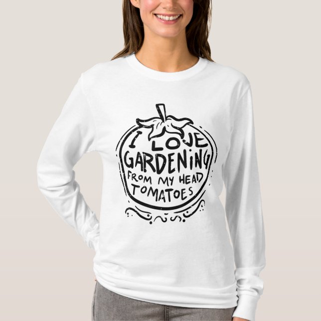 Kärlek  från Head Tomates Funny Gardener M T Shirt (Framsida)