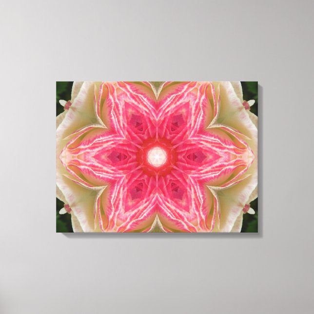 Kärlek från innanför Flower Mandala Canvastryck (Framsida)