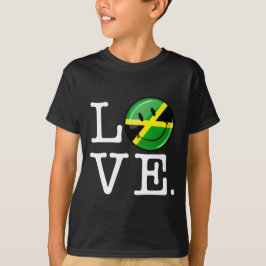 Kärlek från Jamaica Smiling Flagga Tee