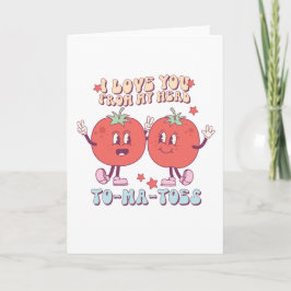 Kärlek från mitt huvud tomater Valentines day Kort