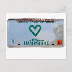 Kärlek från NH-registreringsskylten POSTCARD Vykort