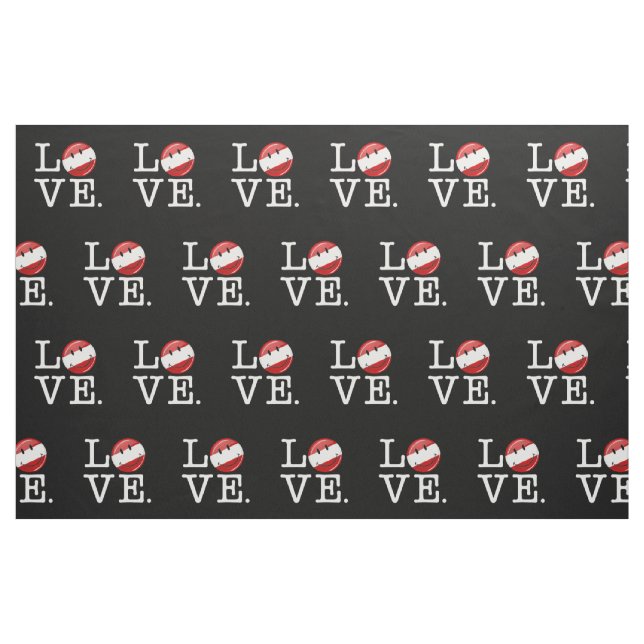 Kärlek från Österrike som ler Flagga Tyg (Fat Quarter)