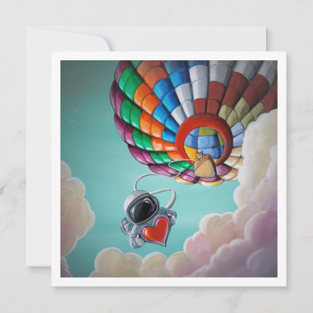 Kärlek från över astronaut - Mini Print (Framsida)