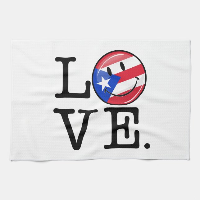 Kärlek från Puerto Rico Kökshandduk (Horisontell)