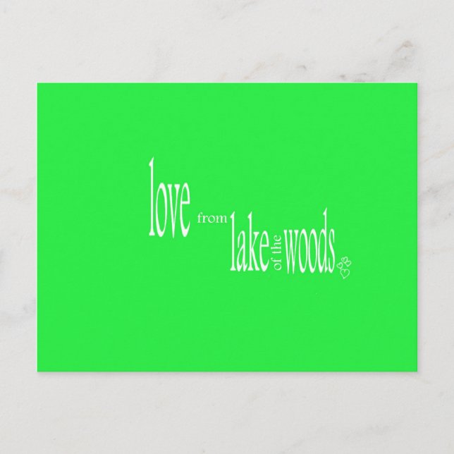 Kärlek från Sjö i Skogen Vykort (Framsida)
