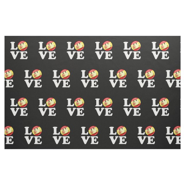 Kärlek från Spanien som ler flagga Tyg (Fat Quarter)