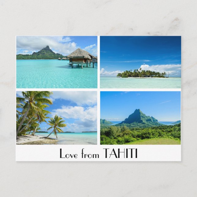 Kärlek från Tahiti-landskapets vykort (Framsida)