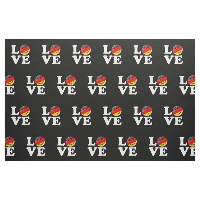 Kärlek från Tysklandare leende Flagga Tyg (Fat Quarter)
