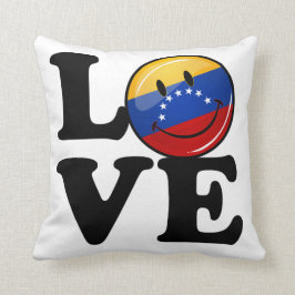 Kärlek från Venezuela som ler flagga Kudde