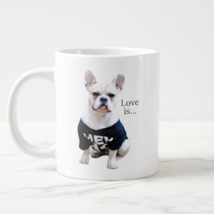 Kärlek Fransk Bulldog Frenchie Mamma Pappa Hund Pu Jumbo Mugg