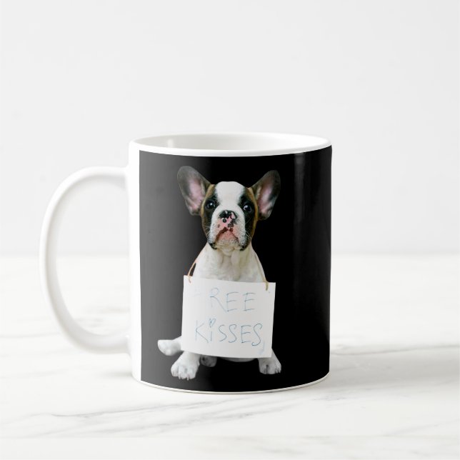 Kärlek Fransk Bulldog Frenchie Mamma Pappa Hund Pu Kaffemugg (Vänster)
