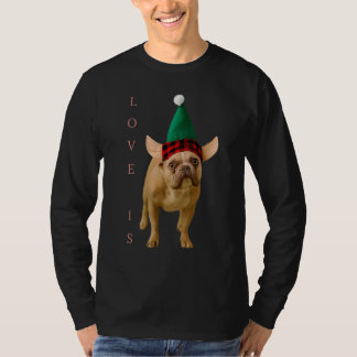 Kärlek Fransk Bulldog Frenchie Mamma Pappa Hund Pu T Shirt