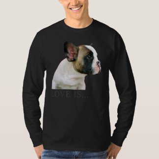 Kärlek Fransk Bulldog Frenchie Mamma Pappa Hund Pu T Shirt