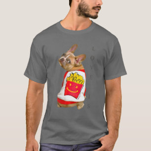 Kärlek Fransk Bulldog Frenchie Mamma Pappa Hund Pu T Shirt