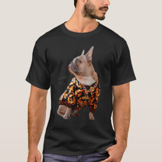 Kärlek Fransk Bulldog Frenchie Mamma Pappa Hund Pu T Shirt