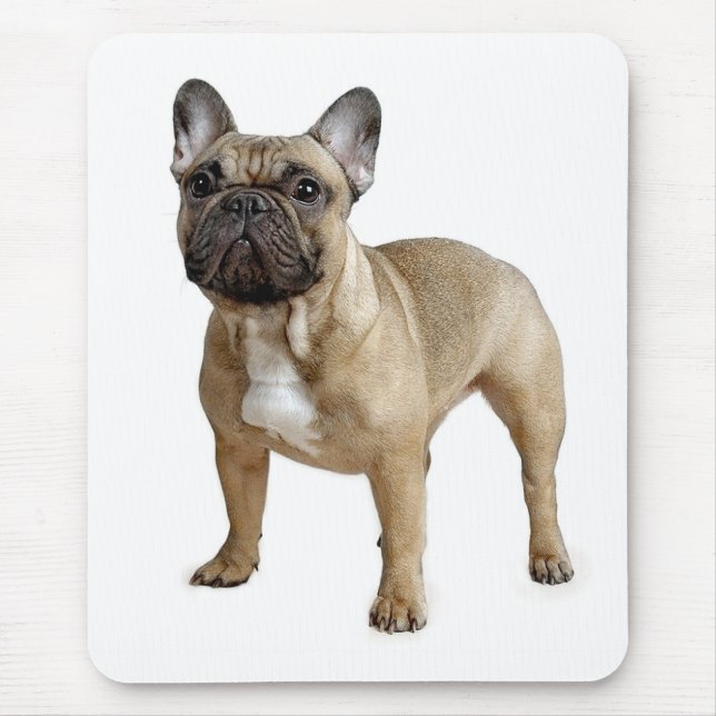 Kärlek Fransk Bulldog Puppy Hund Mousepad Musmatta (Framsidan)