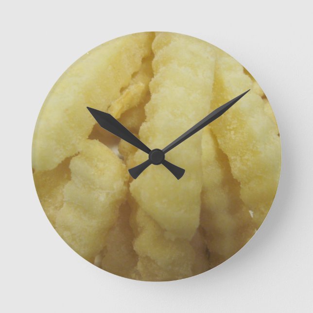 Kärlek Fransk Fries Rund Klocka (Framsida)