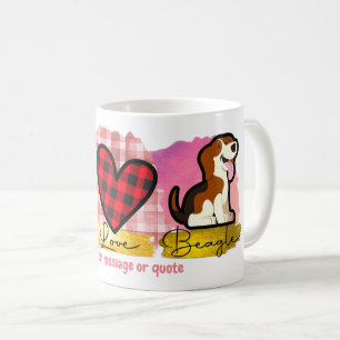 Kärlek Fred Beagle Husdjur Hund Älskare Alla hjärt Kaffemugg