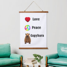 Kärlek,Fred, Capybara Wall Art