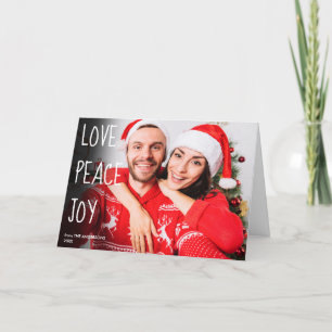 Kärlek Fred Glädje Foto Modern jul Helgkort