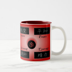 Kärlek Fred Harmoni Energi Kaffe Mugg