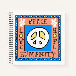 Kärlek, fred, hopp, humana bärbara datorer